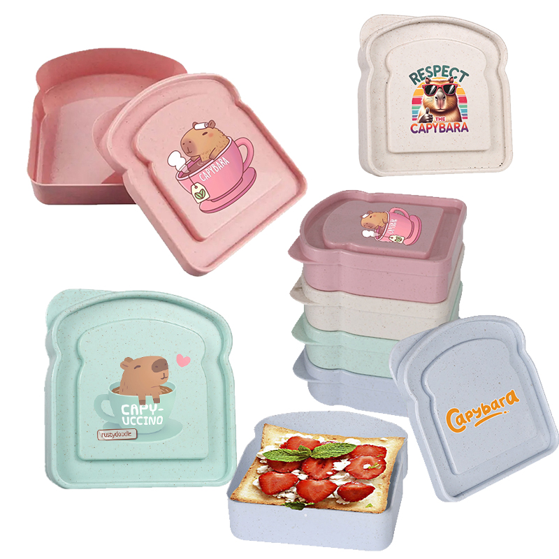 Food Storage Oven Safe - Capybara Sandwich Food Storage Case Container
