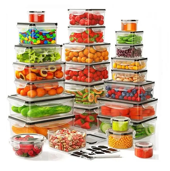 Food Storage Meals - 40/42/50/52/62Pcs Large Airtight Food Storage Containers