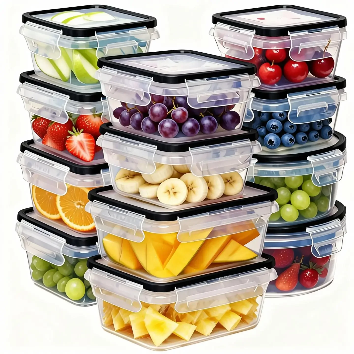 Food Storage Oven Safe - 12Pcs Airtight Food Storage Containers Set
