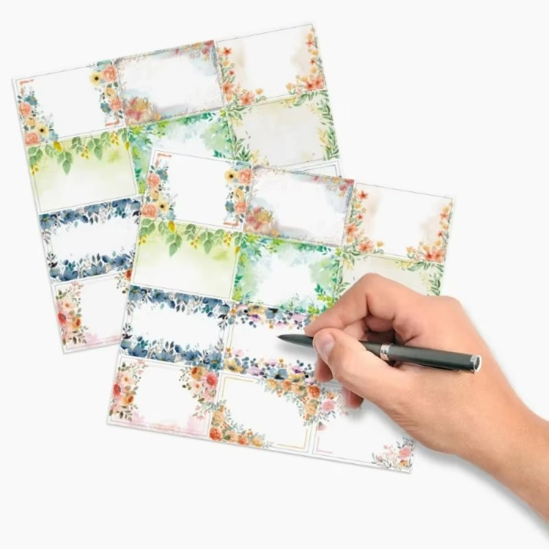120Pcs Floral Blank Writable L - огляд і ціна Food Storage Labels