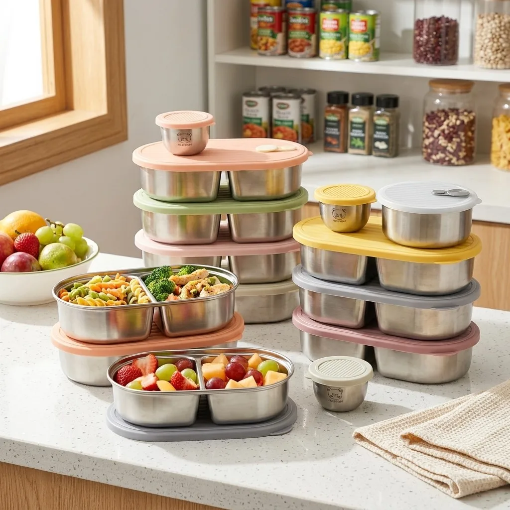 Microwavable 304 Stainless Ste - огляд і ціна Food Storage With Dividers