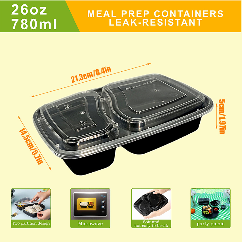 10/40 Pack 26 oz Two-Compartme - огляд і ціна Food Storage Oven Safe