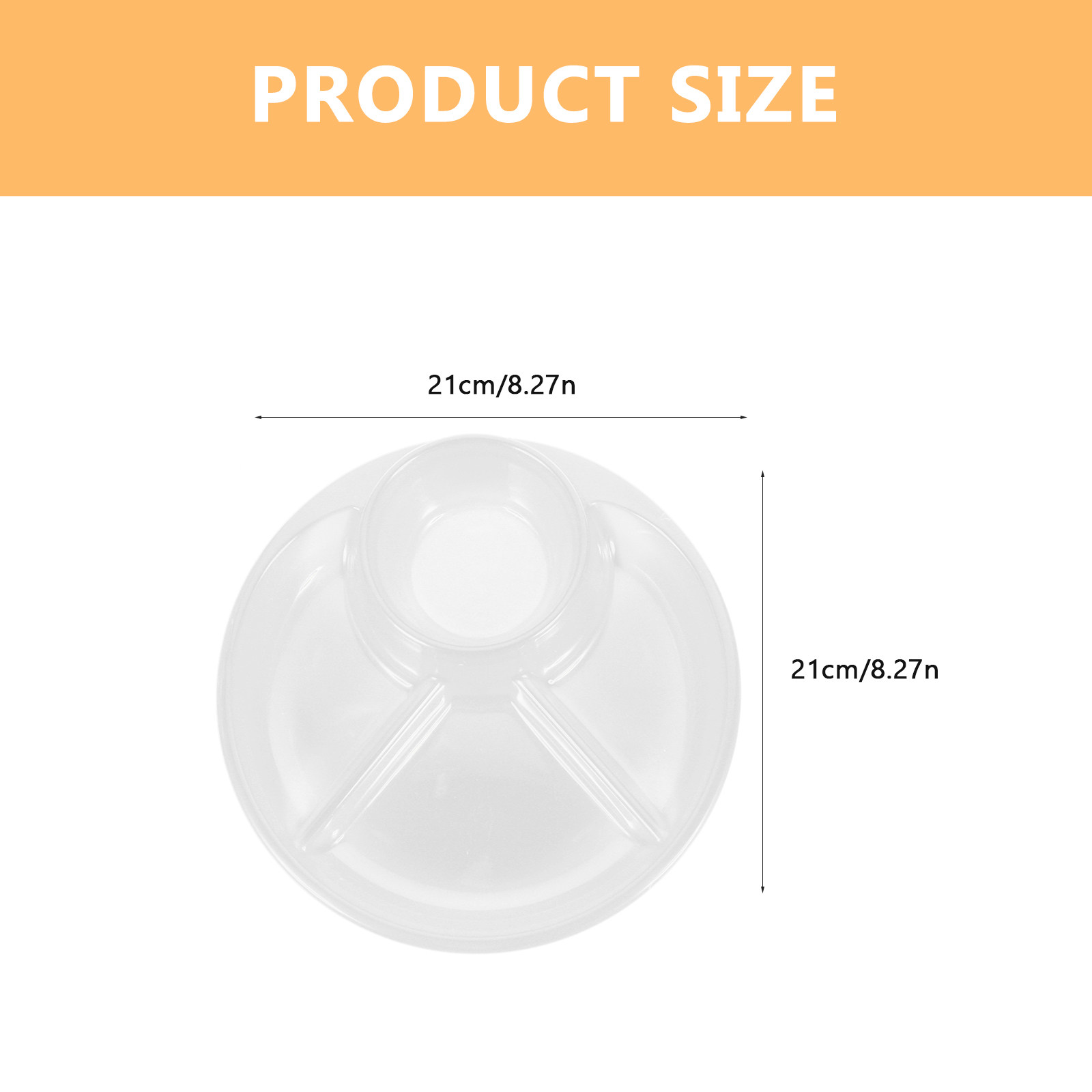 1Set Plastic Divided Plate for - огляд і ціна Food Storage With Dividers