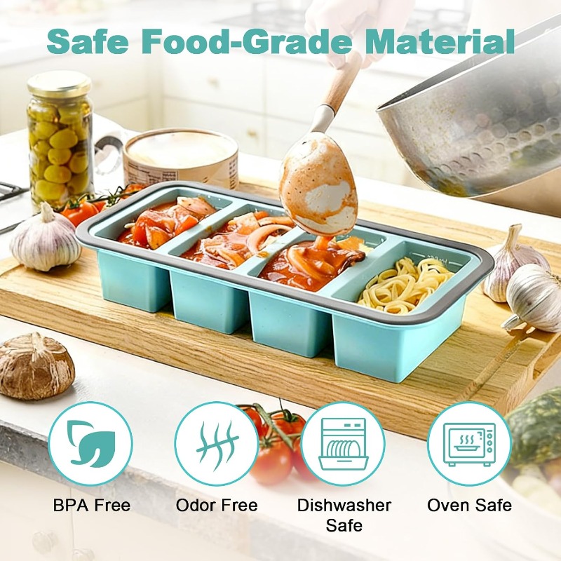 Silicone Freezer Molds with Li - огляд і ціна Food Storage Meals