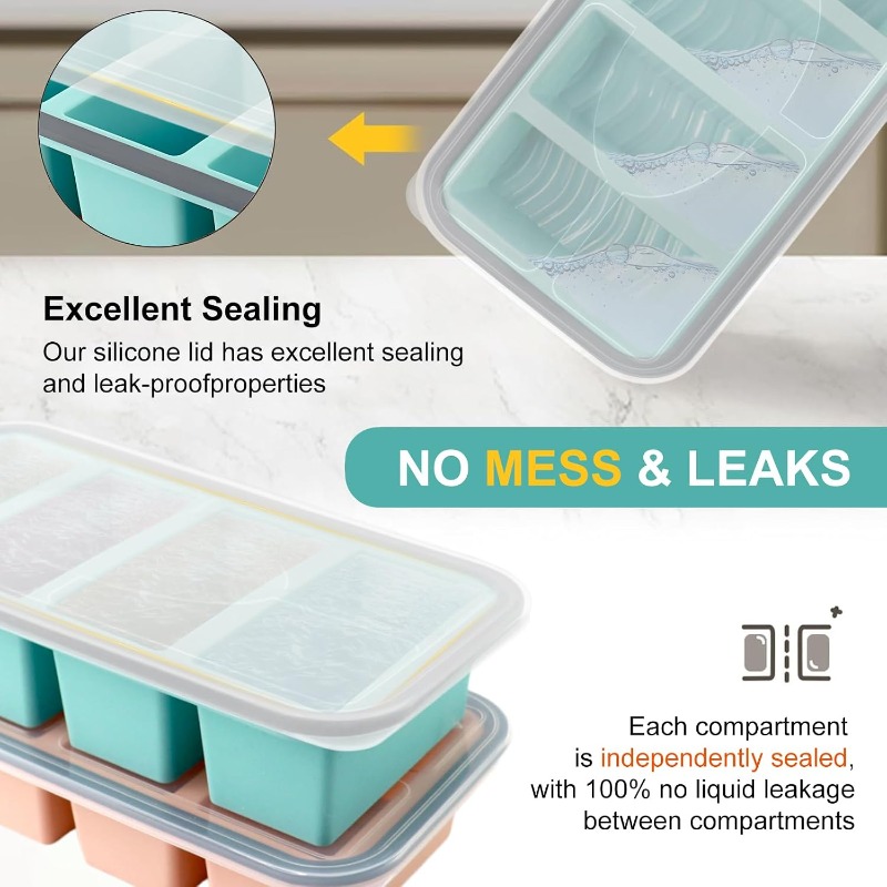 Silicone Freezer Molds with Li - огляд і ціна Food Storage Meals