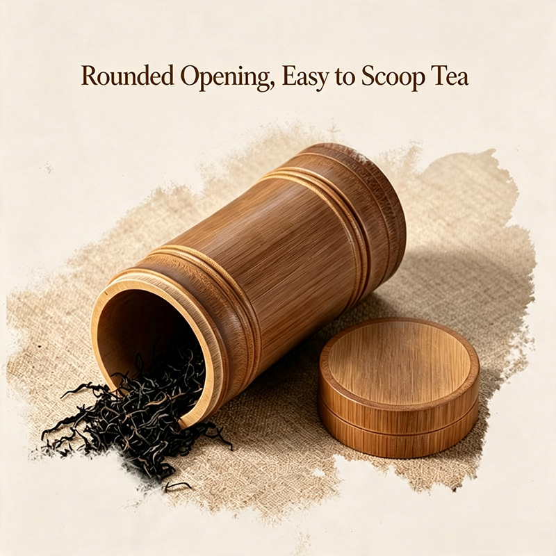 Vintage Bamboo Tea Canister Po - огляд і ціна Food Storage With Dividers
