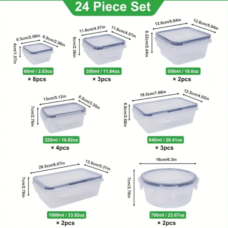 48PCS BPA-Free Food Storage Se - огляд і ціна Food Storage Meals