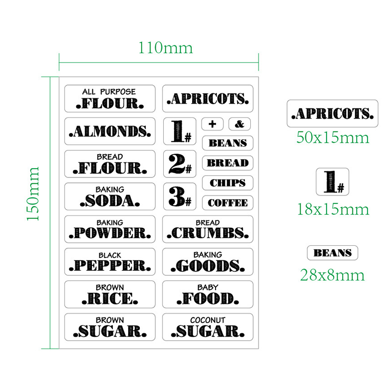 132pcs Kitchen Food Stickers W - огляд і ціна Food Storage Labels